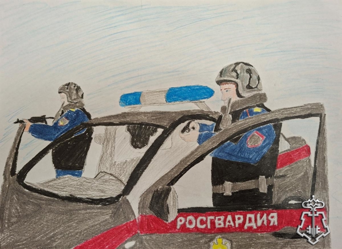 В Кургане подвели итоги конкурса детского рисунка, посвященного 73-летию образования вневедомственной охраны Росгвардии
